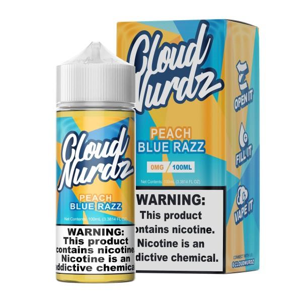 Cloud Nurdz-E-Liquid-Peach Blue Razz-03MG-The Vapor Supply