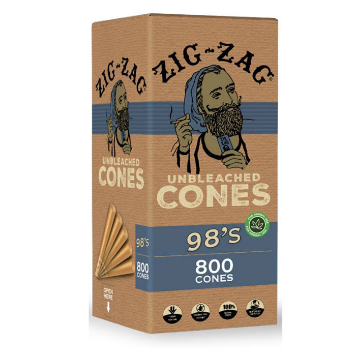 Zig Zag Unbleached Cones 50pk
