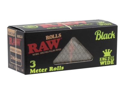Raw Black Organic Paper Rolls