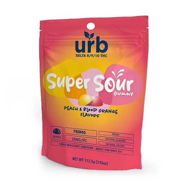 Urb Super Sour 750mg Gummies