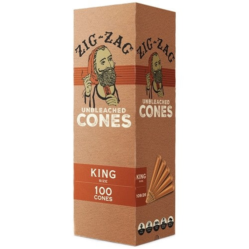 Zig Zag Unbleached Cones 100pk